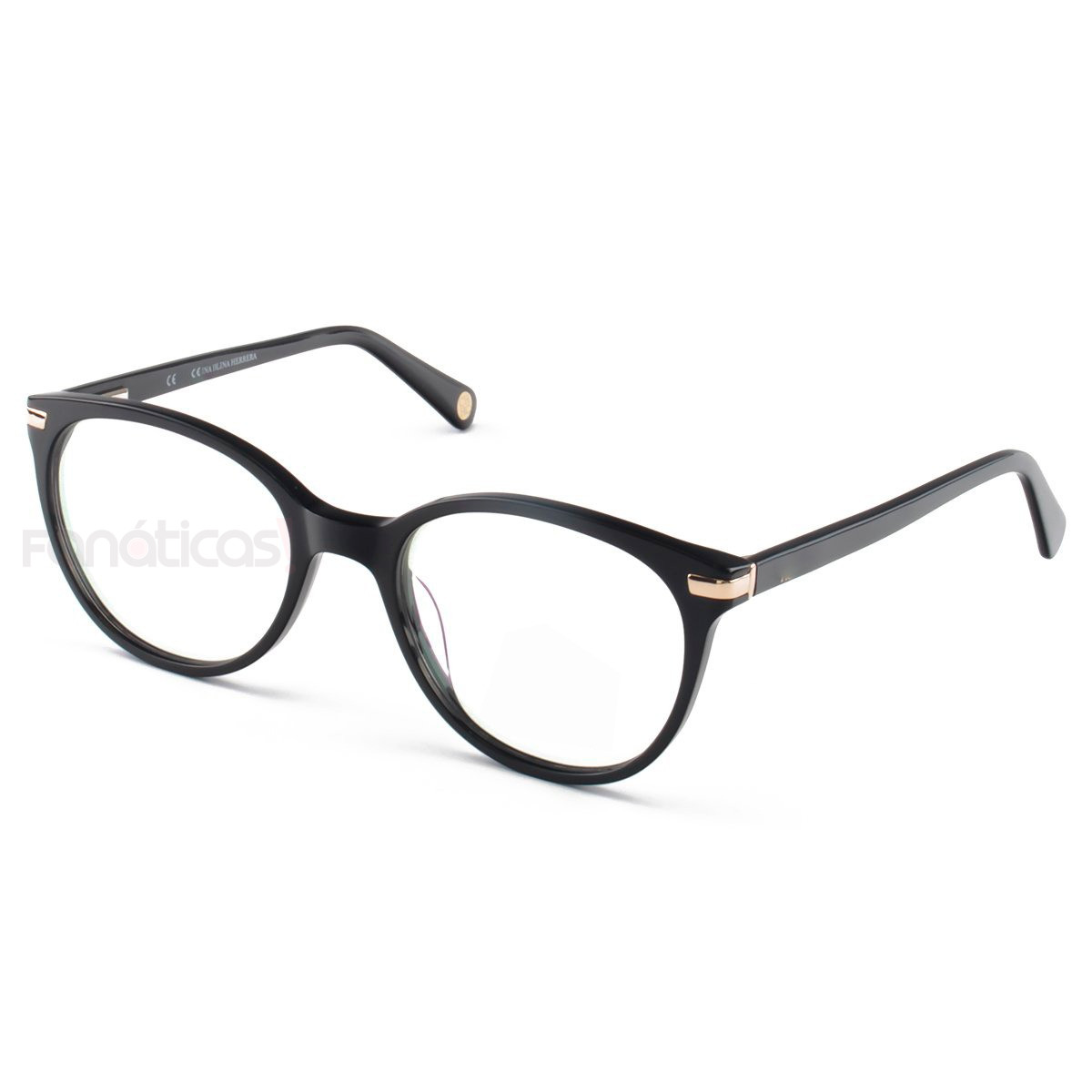 Armação de Óculos Oval CH625 Preto Acetato Feminino