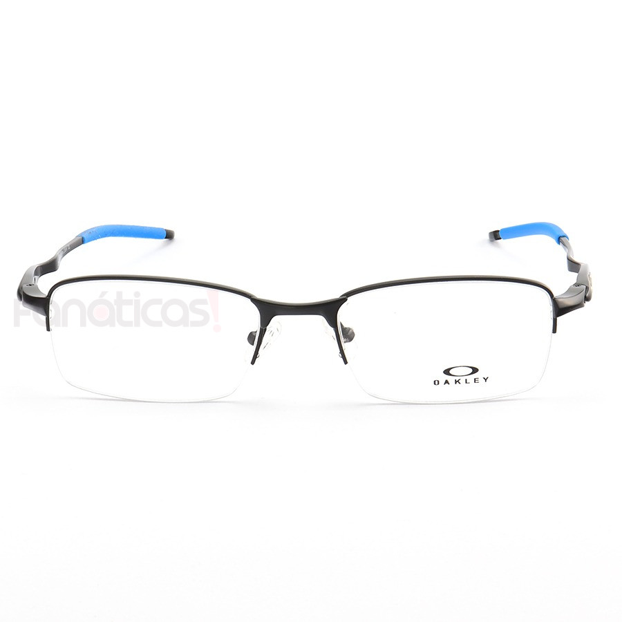 Armação De Óculos Oakley Meio Aro Evade OX3208 Preto E Azul
