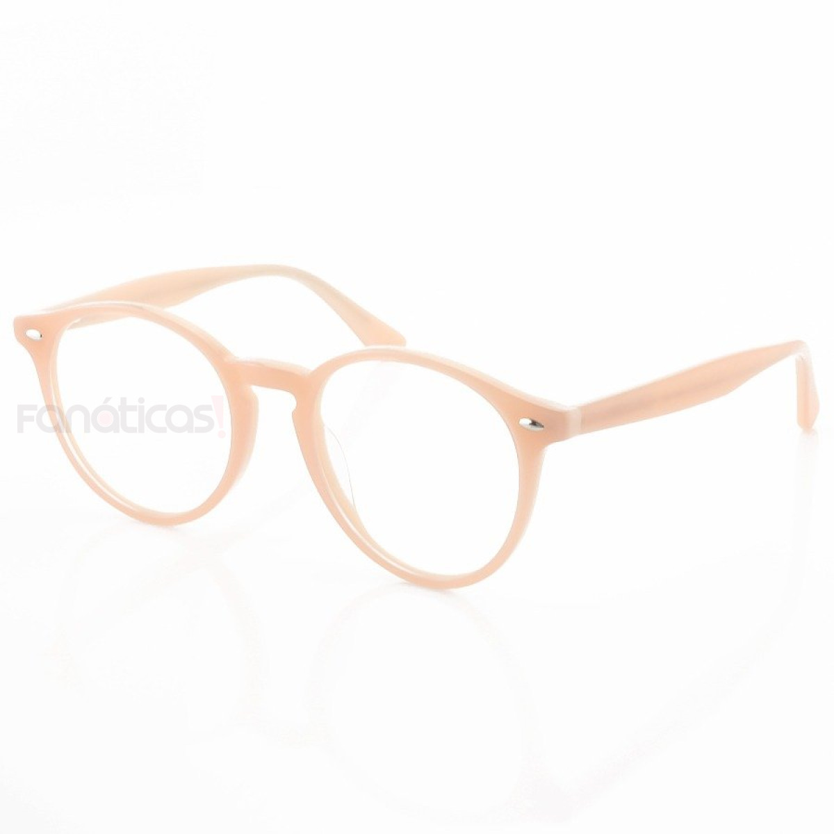 Armação de Óculos Redonda Clear FN2180 Acetato Rosa