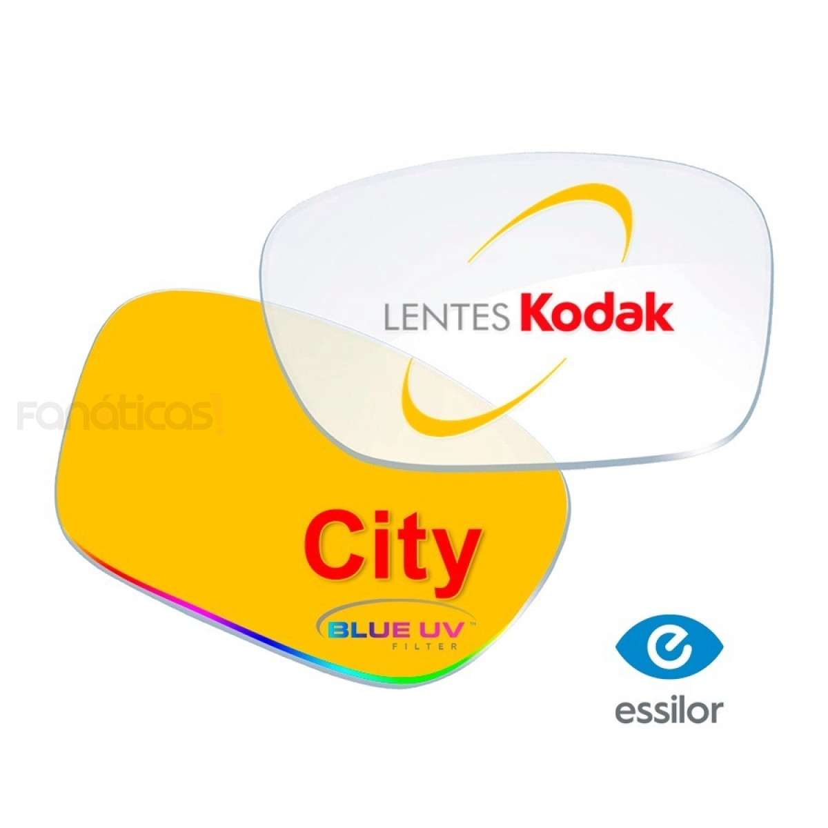 Par de Lentes Kodak City Blue Policarbonato 1.59